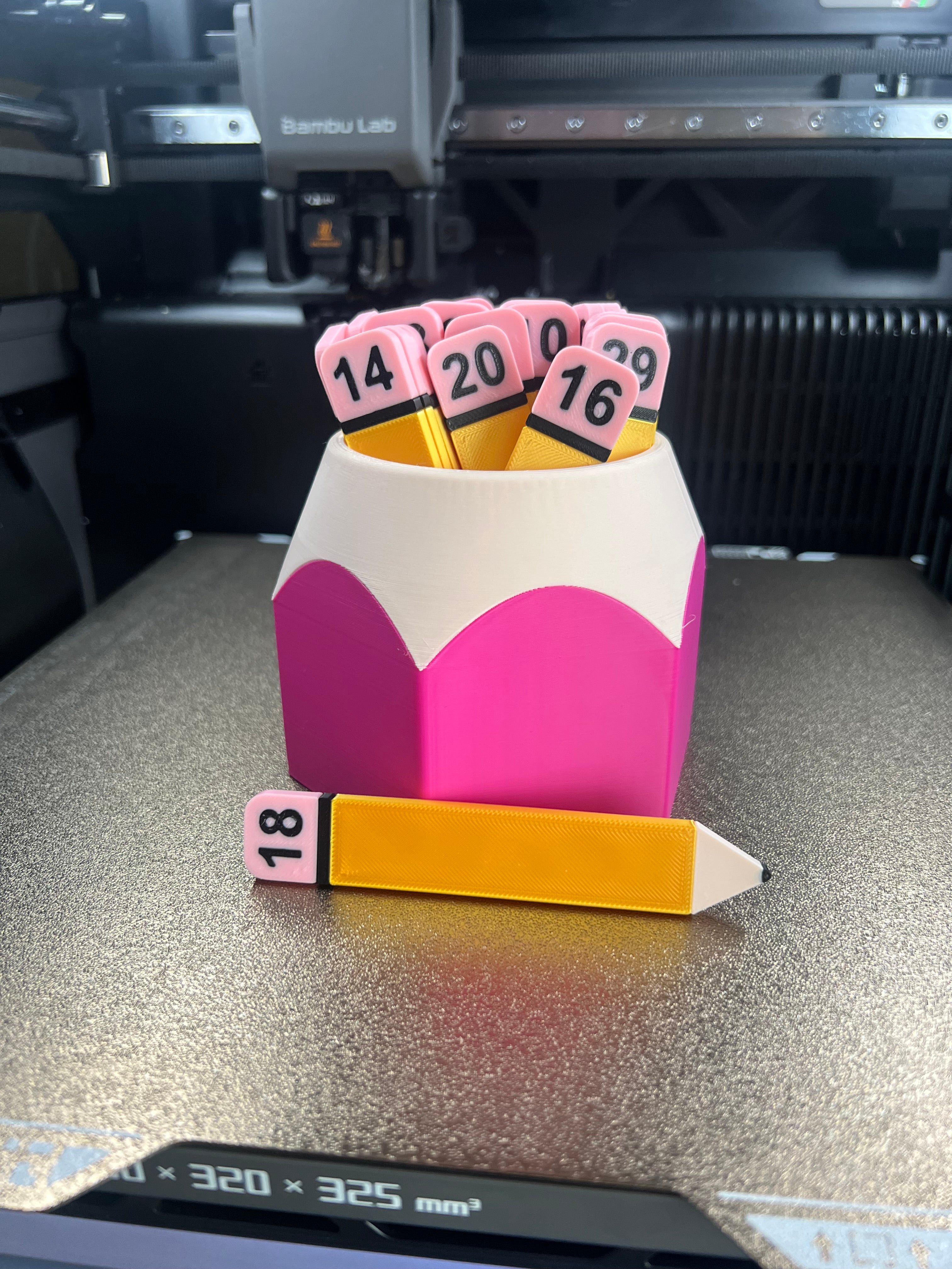 Classroom Pick-Me Sticks – Personalized Pencil Cup & Numbered Sticks