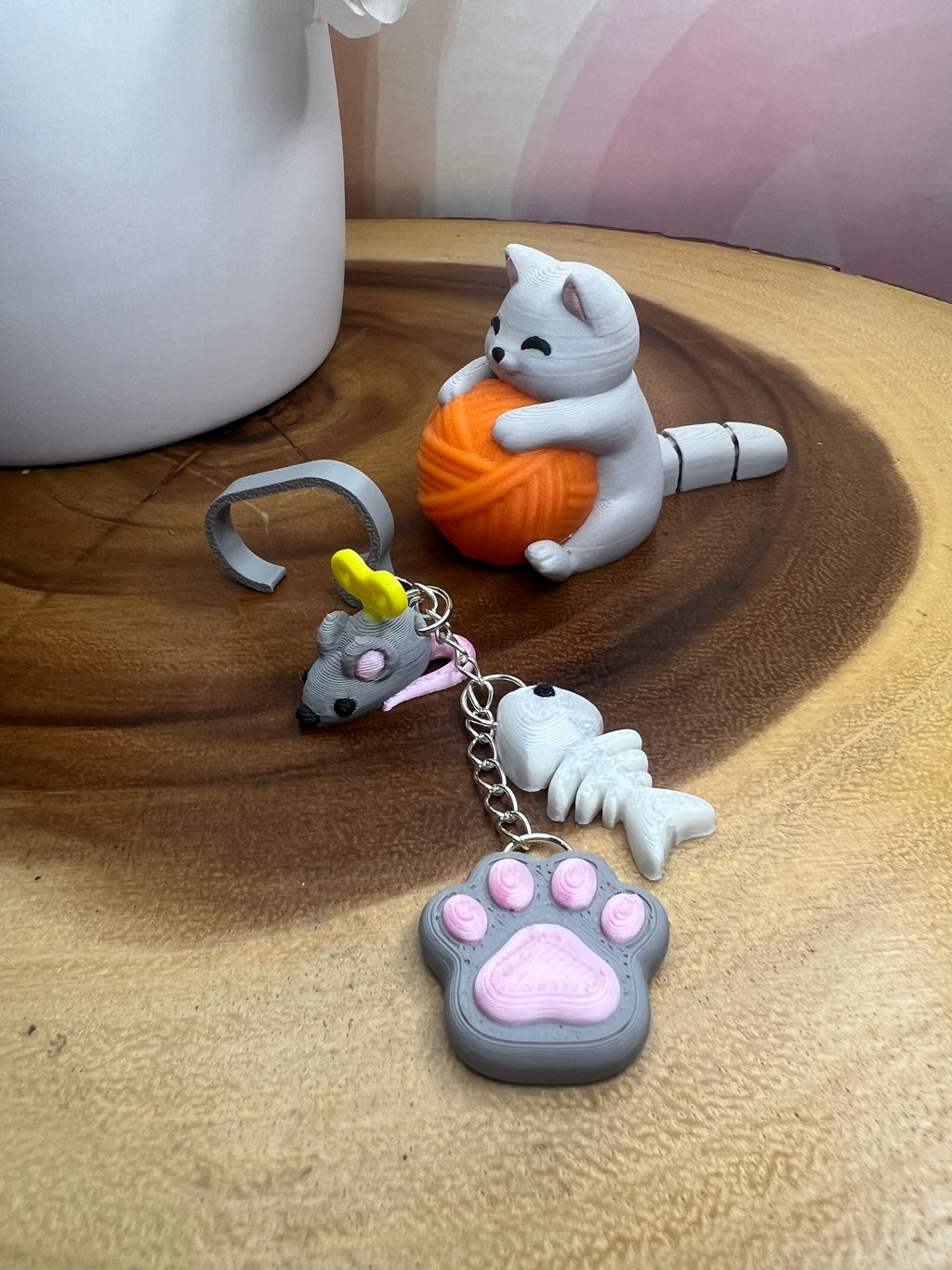 Pawsitively hydrated straw topper and charm