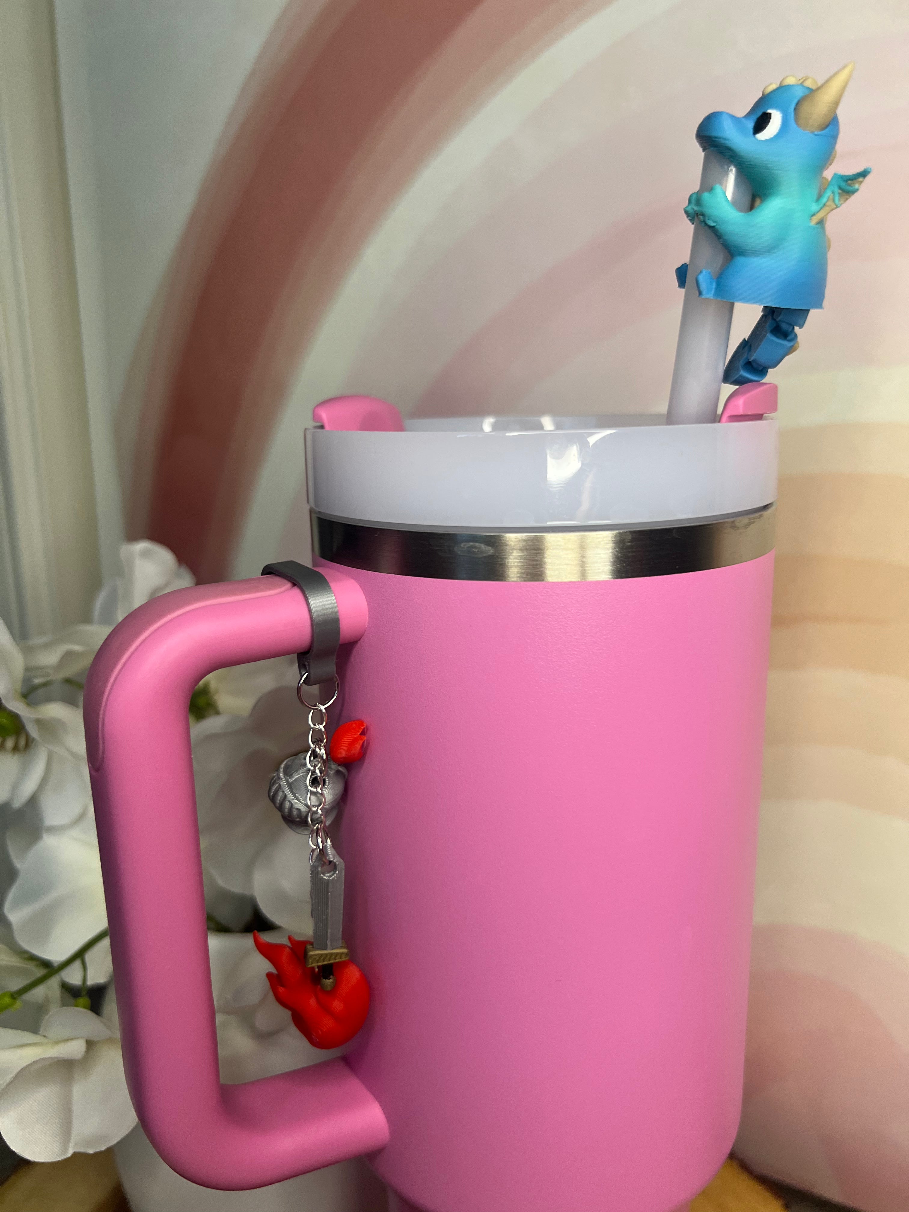 Thirst slayer straw topper and charm