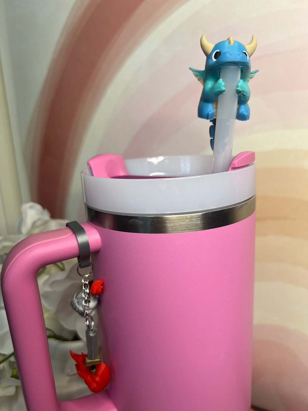 Thirst slayer straw topper and charm