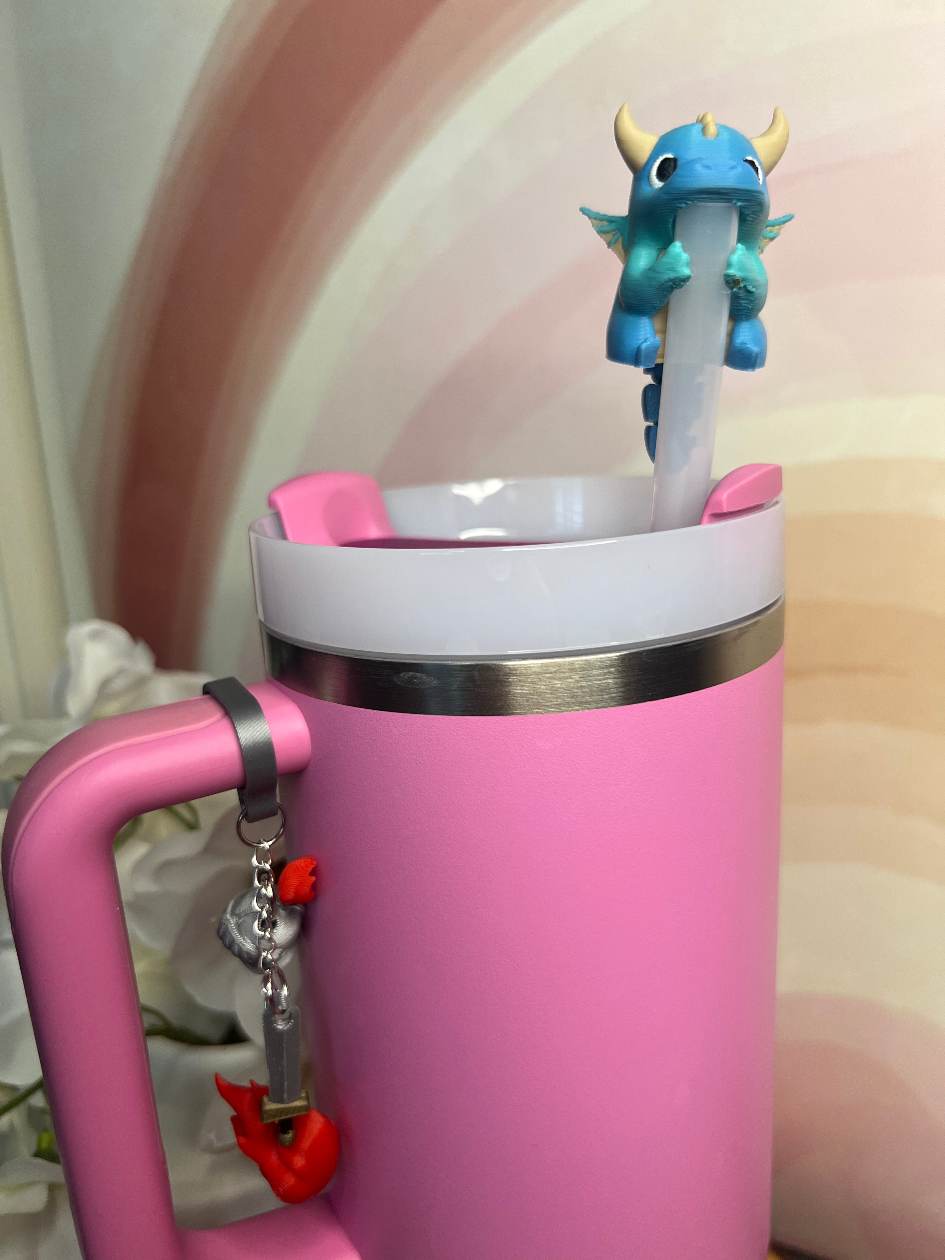 Thirst slayer straw topper and charm
